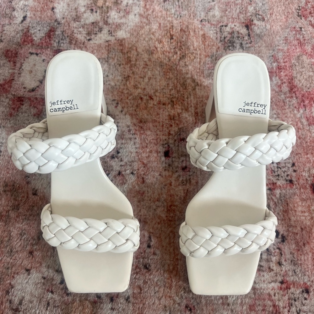 Jeffrey Campbell white heels